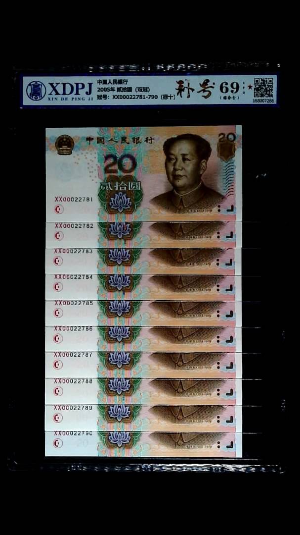 2005年 贰拾圆（双冠）