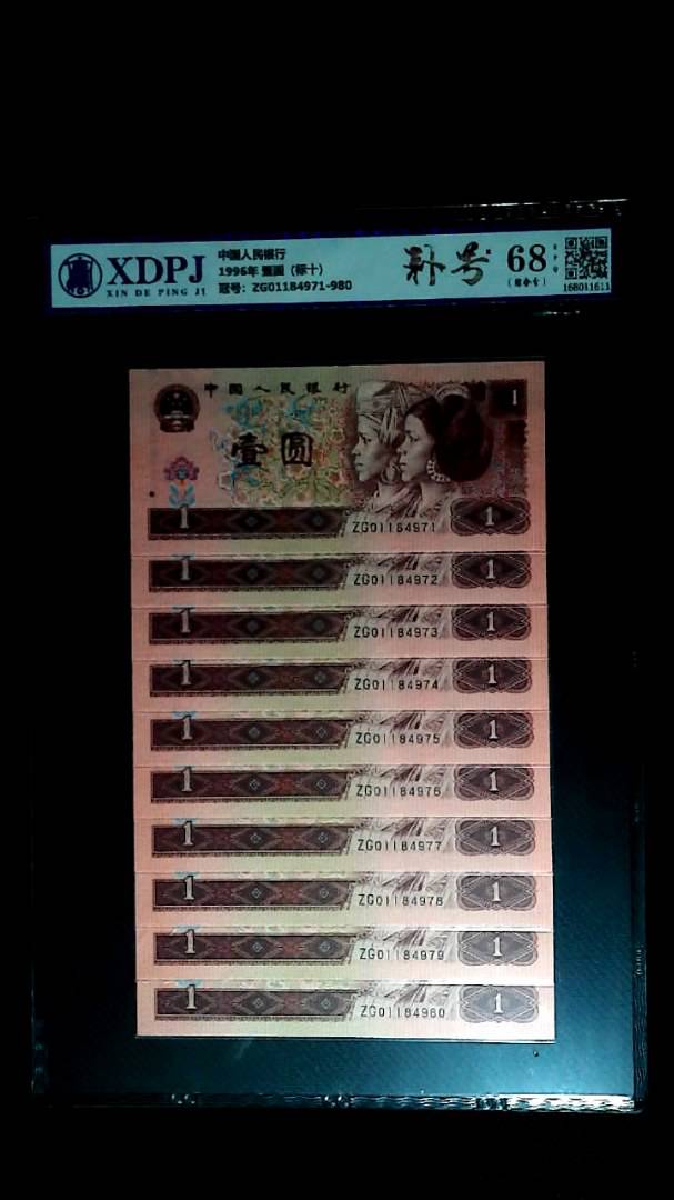 1996年 壹圆（标十）