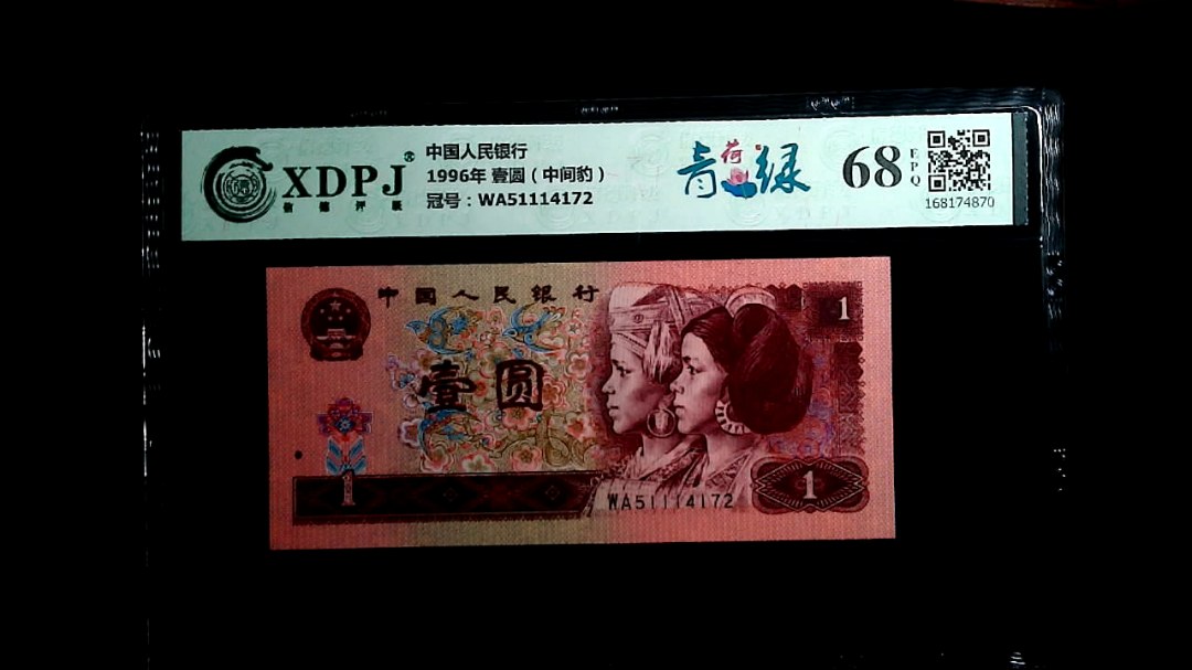 1996年 壹圆（中间豹）