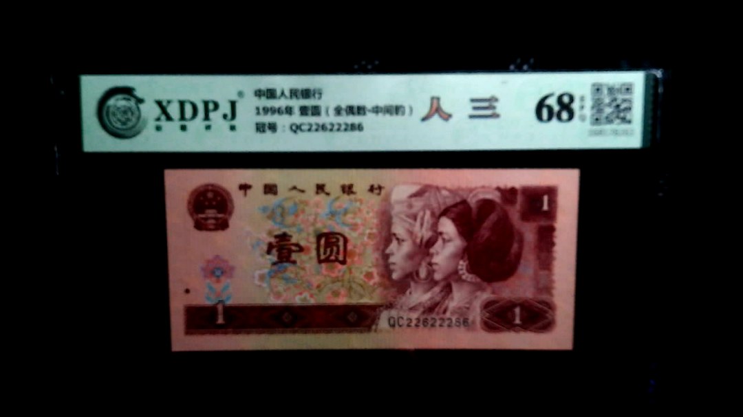 1996年 壹圆（全偶数▪中间豹）