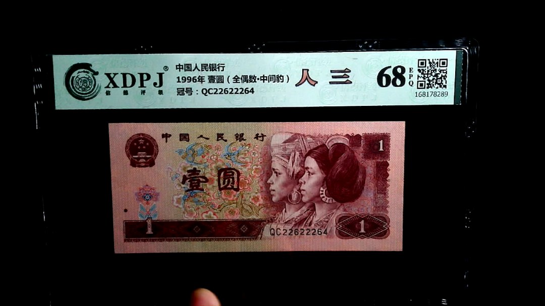 1996年 壹圆（全偶数▪中间豹）