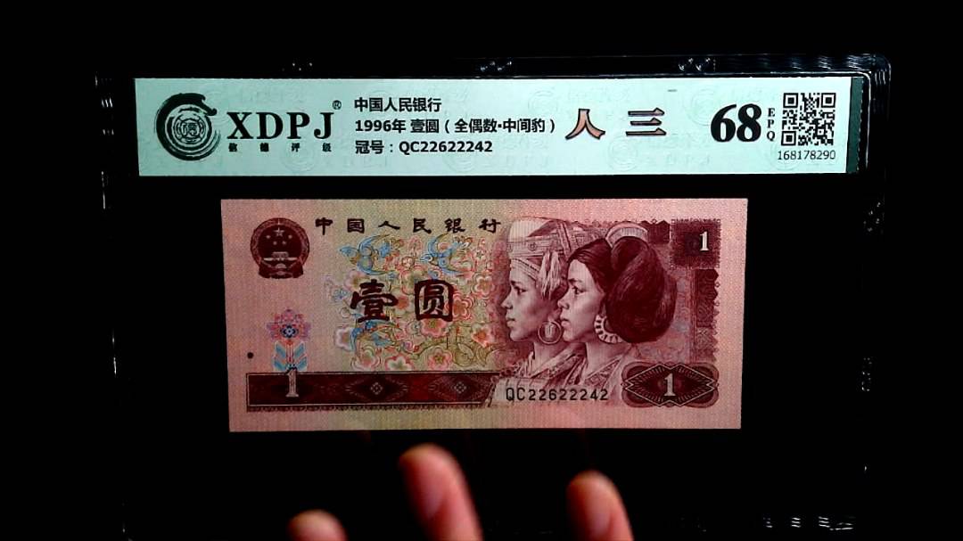 1996年 壹圆（全偶数▪中间豹）