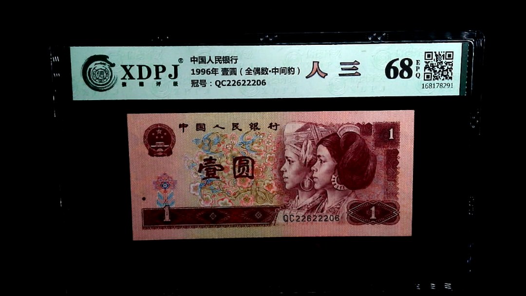 1996年 壹圆（全偶数▪中间豹）