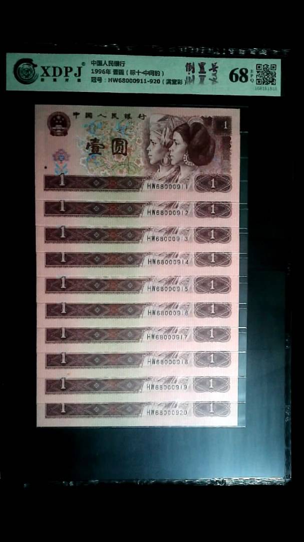 1996年 壹圆（标十▪中间豹）